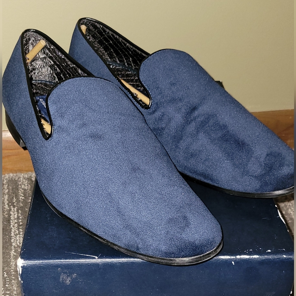 Men's Giogio Brutini Navy Suede Loafers 12